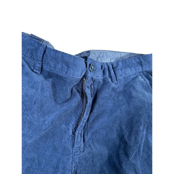 NEW Izod Blue Denim Corduroy Pants Men's Size 34X30 Straight Leg Flat Front NWT - Picture 10 of 10